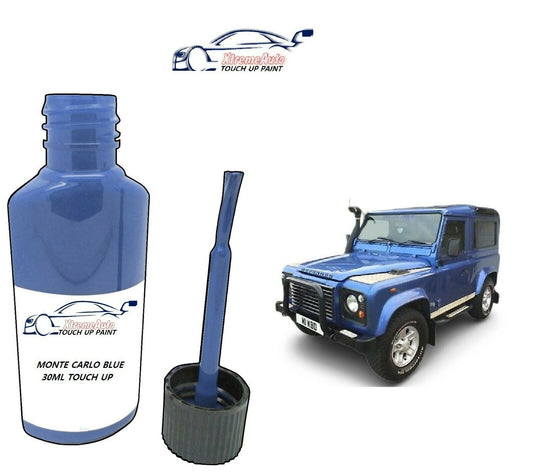 FOR JAGUAR / LAND ROVER 608 / JZD MONTE CARLO BLUE PAINT TOUCH UP 30ML BRUSH JLR